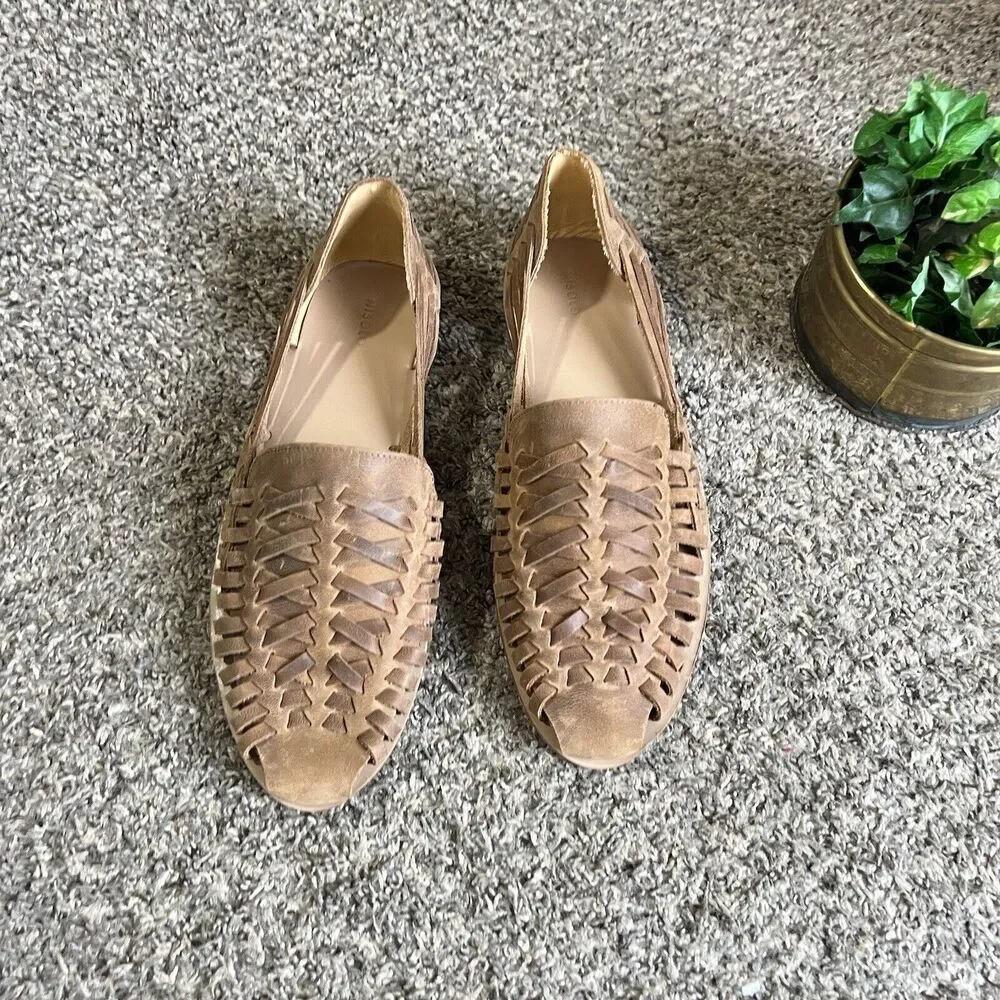 Nisolo Huarache Sandals Mens Size 13 Brown Leather New